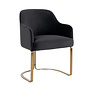 Stoel Hadley Antraciet velvet / Brushed gold (Quartz Antraciet 801)