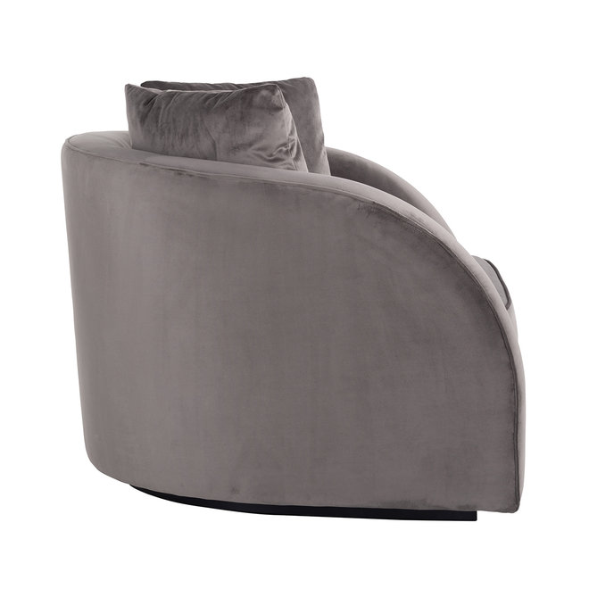 Fauteuil Darwin met 2 kussens Stone Velvet (Quartz Stone 101)