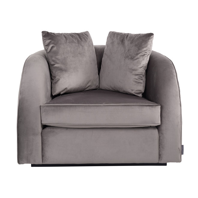 Fauteuil Darwin met 2 kussens Stone Velvet (Quartz Stone 101)