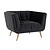 Fauteuil Huxley Antraciet velvet / Brushed gold (Quartz Antraciet 801)