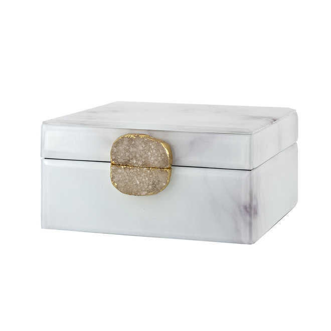 Juwelen box Bayou met marmer uitstraling (White)