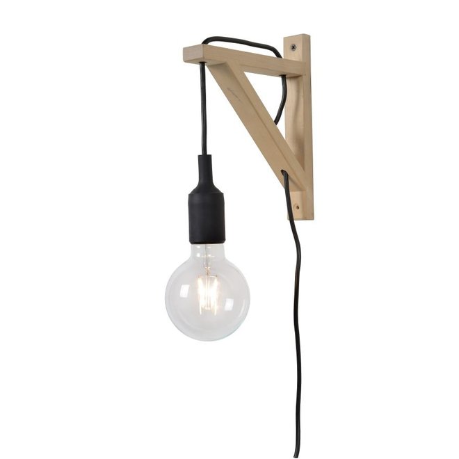 Lucide Fix Wall - Wandlamp 1xE27 Zwart