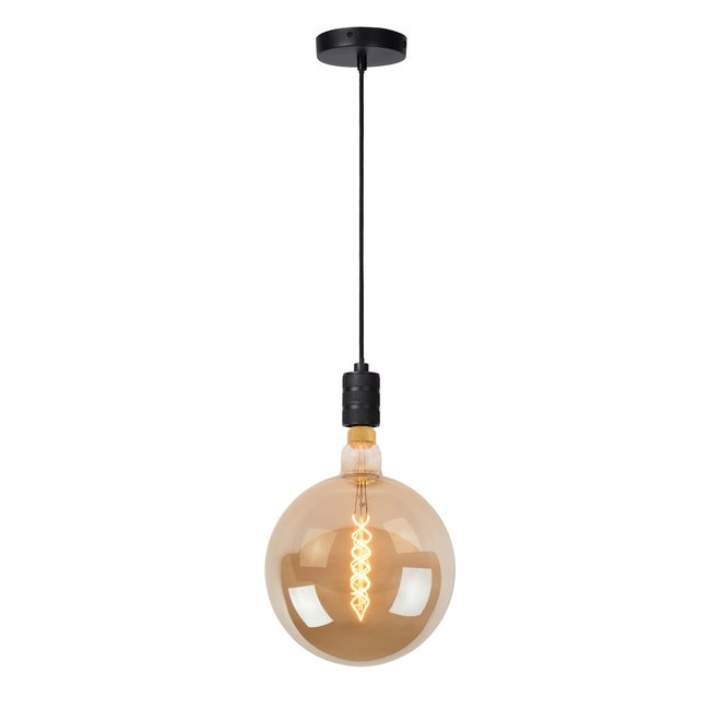 Lucide Jova - Hanglamp Ø 4,6 cm 1xE27 Zwart