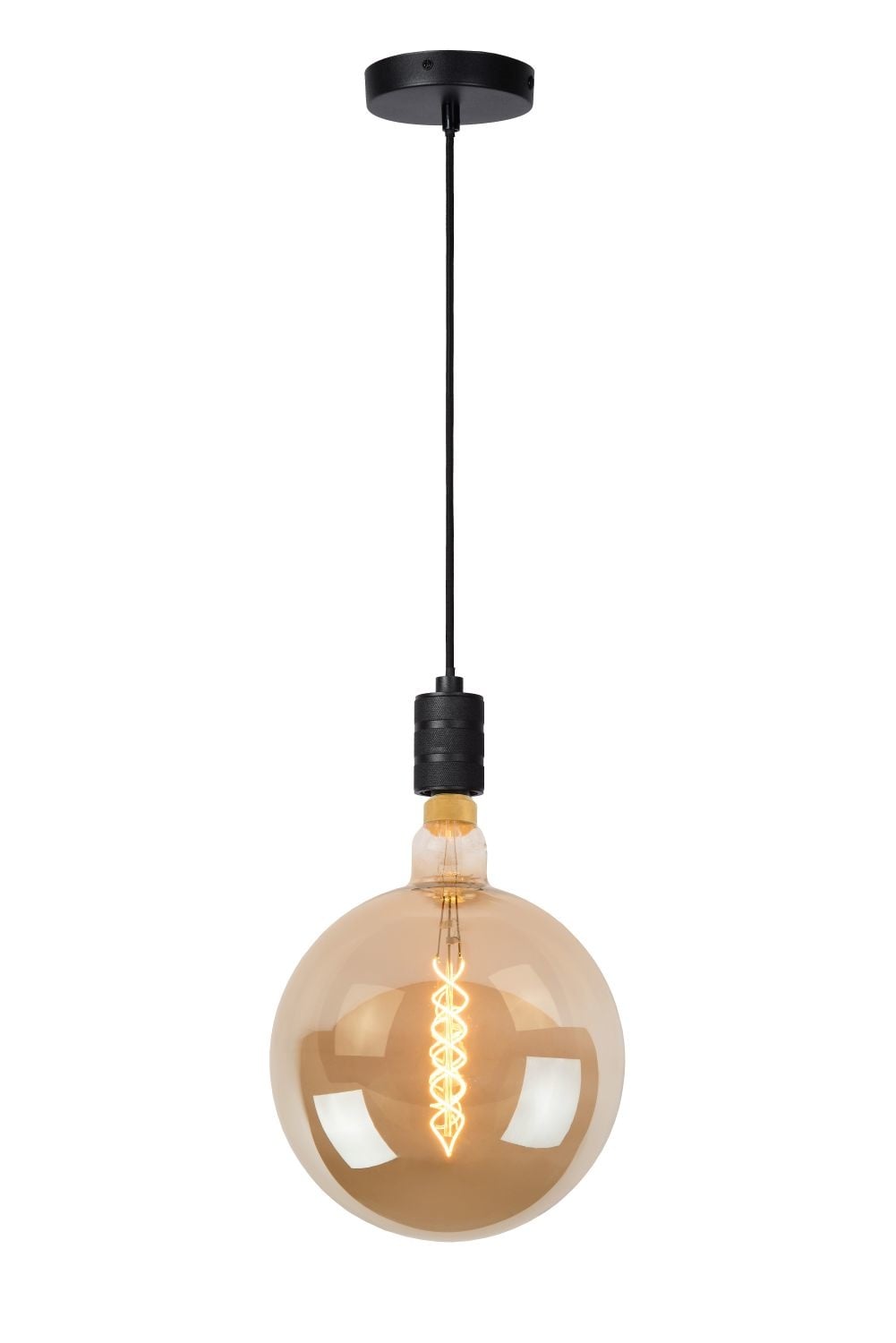 Lucide Jova - Hanglamp Ø 4,6 cm 1xE27 Zwart
