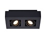 Lucide Xirax - Plafondspot LED Dim to warm GU10 2x5W 2200K/3000K Zwart