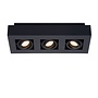 Lucide Xirax - Plafondspot LED Dim to warm GU10 3x5W 2200K/3000K Zwart