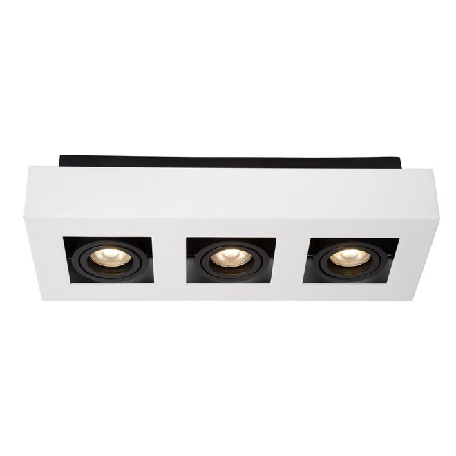 Lucide Xirax - Plafondspot LED Dim to warm GU10 3x5W 2200K/3000K Wit