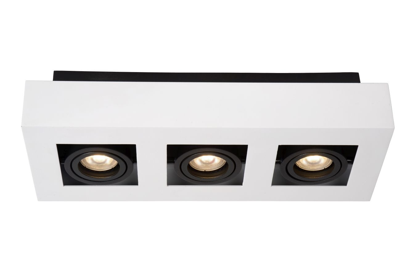 Lucide Xirax - Plafondspot LED Dim to warm GU10 3x5W 2200K/3000K Wit