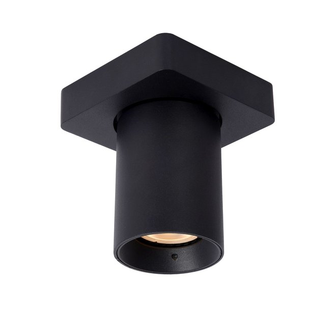Lucide Nigel - Plafondspot LED Dim to warm GU10 1x5W 2200K/3000K Zwart