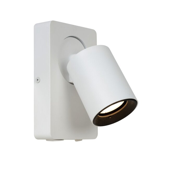 Lucide Nigel - Wandspot LED GU10 1x5W 3000K Met USB oplaadpunt Wit