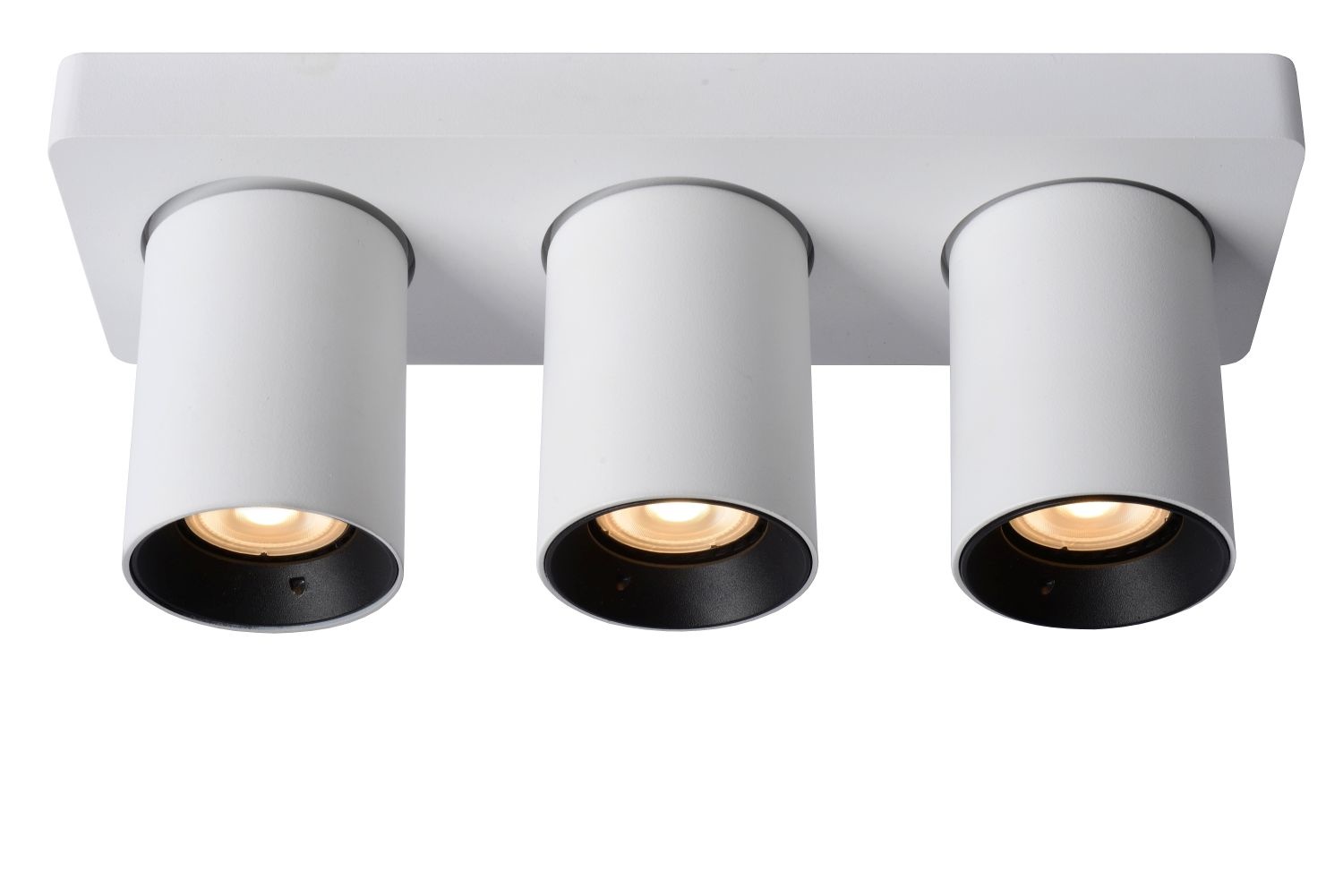 Lucide Nigel - Plafondspot LED Dim to warm GU10 3x5W 2200K/3000K Wit