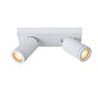 Lucide Taylor - Plafondspot Badkamer LED Dim to warm GU10 2x5W 2200K/3000K IP44 Wit