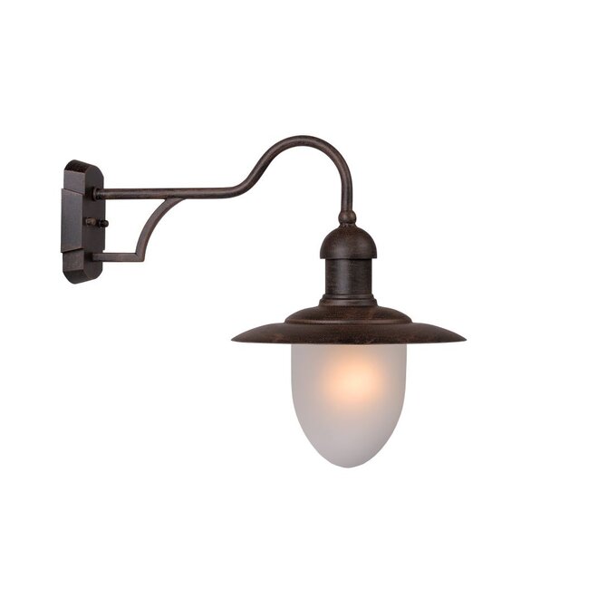 Lucide Aruba - Wandlamp Buiten Ø 25 cm 1xE27 IP44 Roest bruin