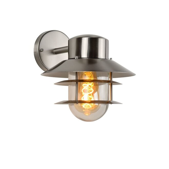 Lucide Zico - Wandlamp Buiten Ø 21,8 cm 1xE27 IP44 Mat chroom
