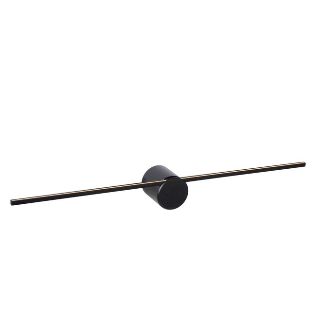 Lucide Mizar - Wandlamp Badkamer LED Dimb. 1x6W 2700K IP44 Zwart