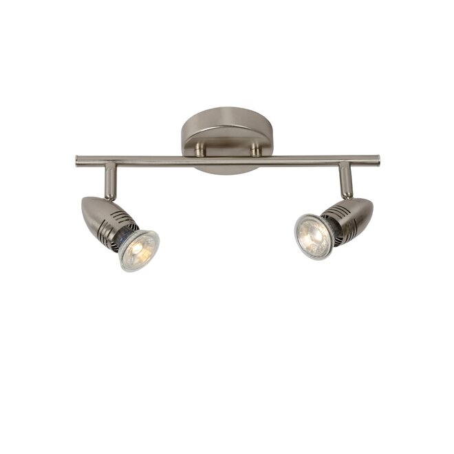 Lucide Caro-led - Plafondspot LED GU10 2x5W 2700K Mat chroom