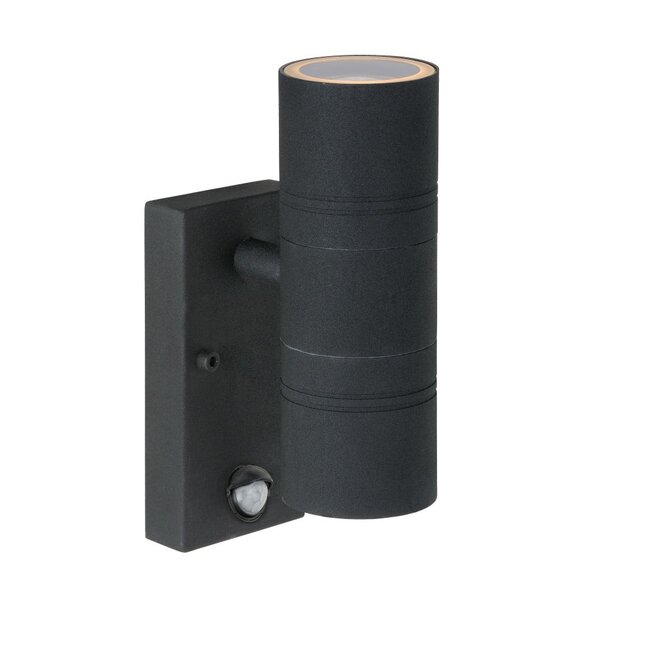 Lucide Arne-led - Wandspot Buiten Ø 6,3 cm LED GU10 2x5W 2700K IP44 Zwart