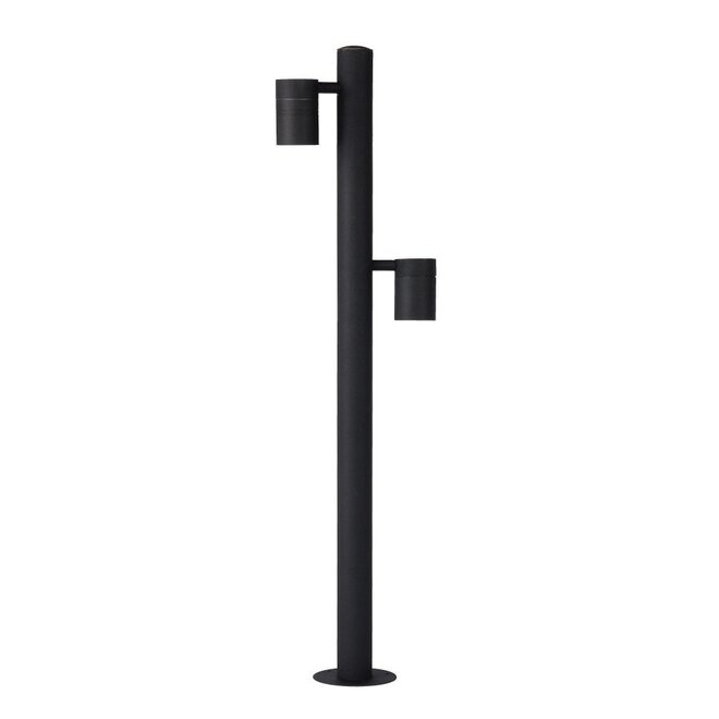 Lucide Arne-led - Sokkellamp Buiten Ø 6,3 cm LED GU10 2x5W 2700K IP44 Zwart