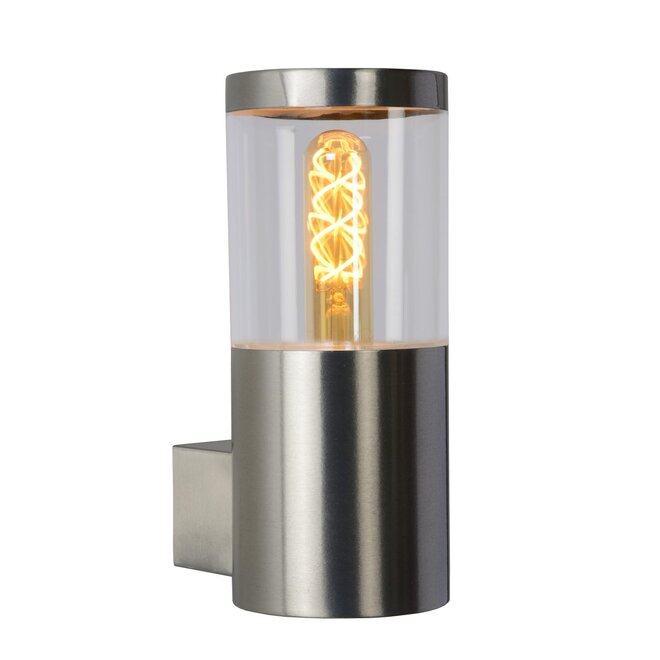 Lucide Fedor - Wandlamp Buiten 1xE27 IP44 Mat chroom