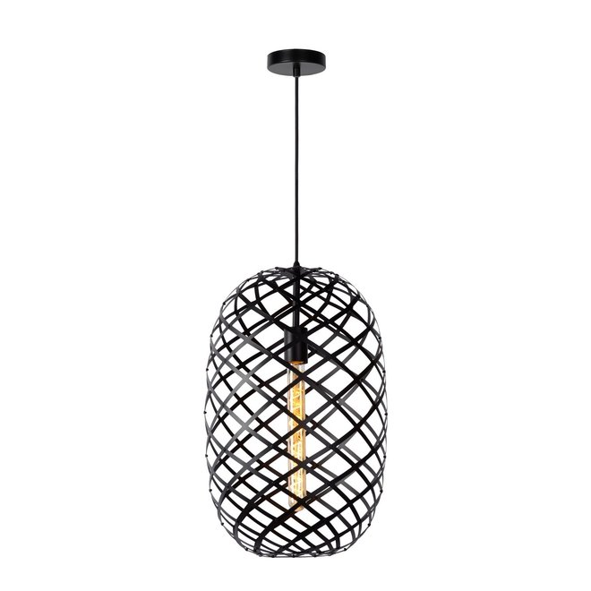 Lucide Wolfram - Hanglamp Ø 32 cm 1xE27 Zwart