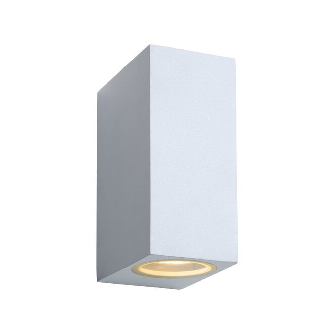 Lucide Zora-led - Wandspot Buiten LED Dimb. GU10 2x5W 3000K IP44 Wit