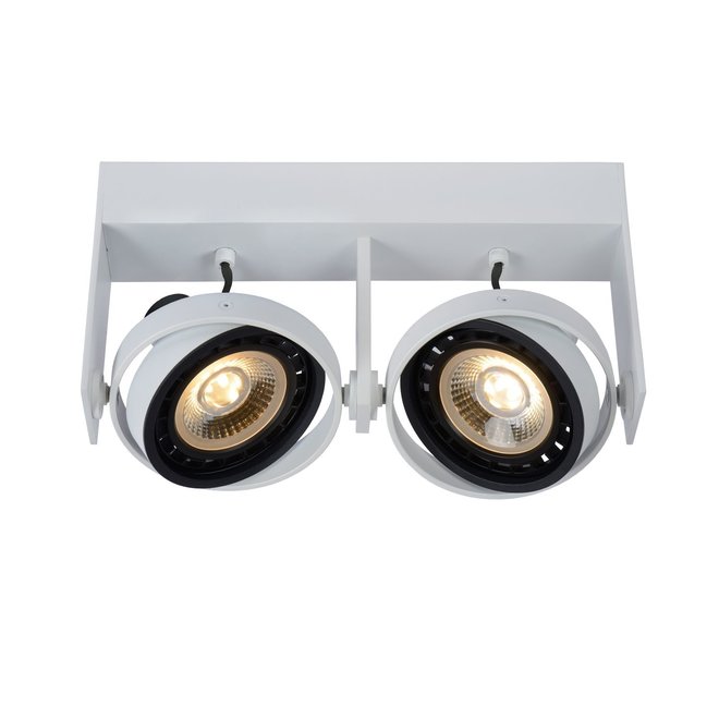 Lucide Griffon - Plafondspot LED Dim to warm GU10 2x12W 2200K/3000K Wit