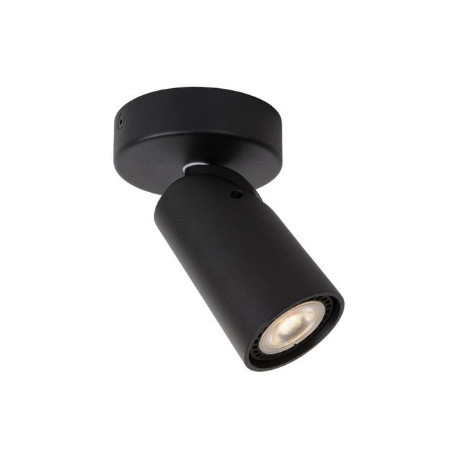 Lucide Xyrus - Plafondspot Ø 9 cm LED Dim to warm GU10 1x5W 2200K/3000K Zwart