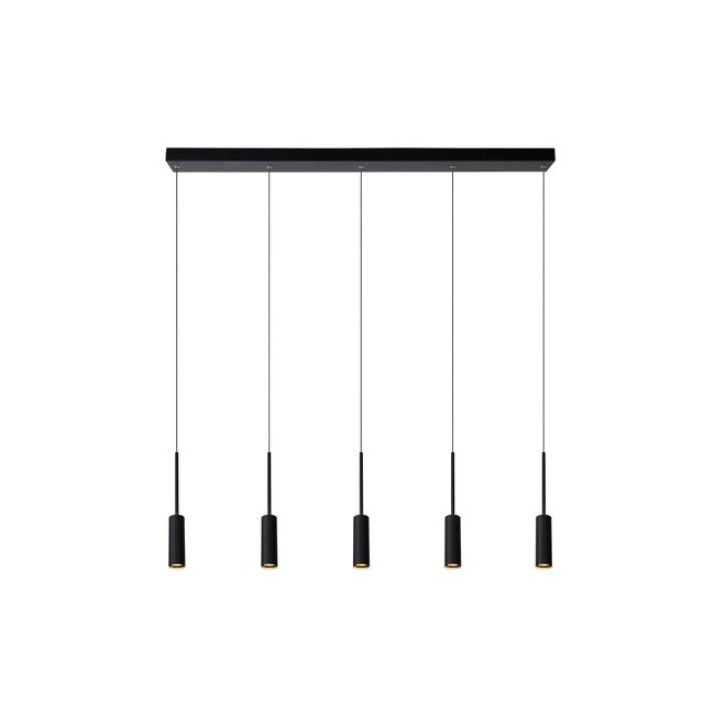 Lucide Tubule - Hanglamp LED 5x7W 2700K Zwart