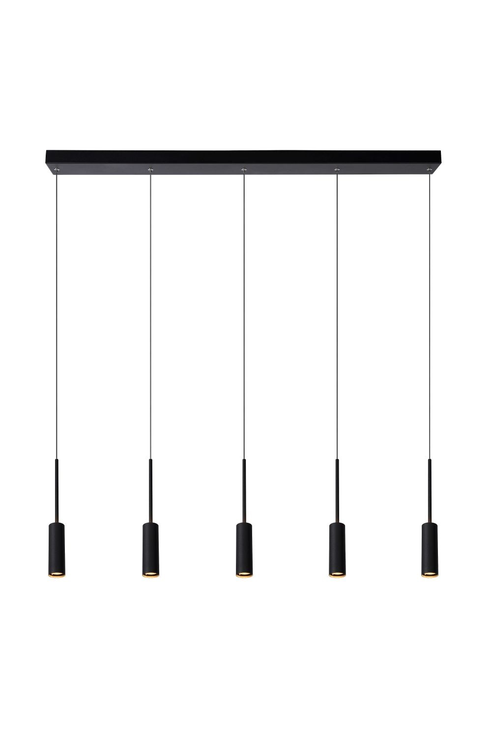 Lucide Tubule - Hanglamp LED 5x7W 2700K Zwart