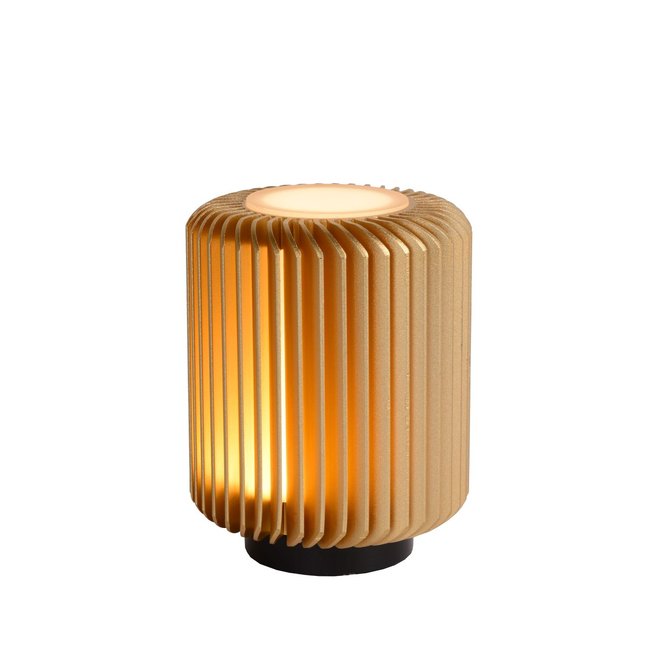 Lucide Turbin - Tafellamp Ø 10,6 cm LED 1x5W 3000K Mat Goud / Messing