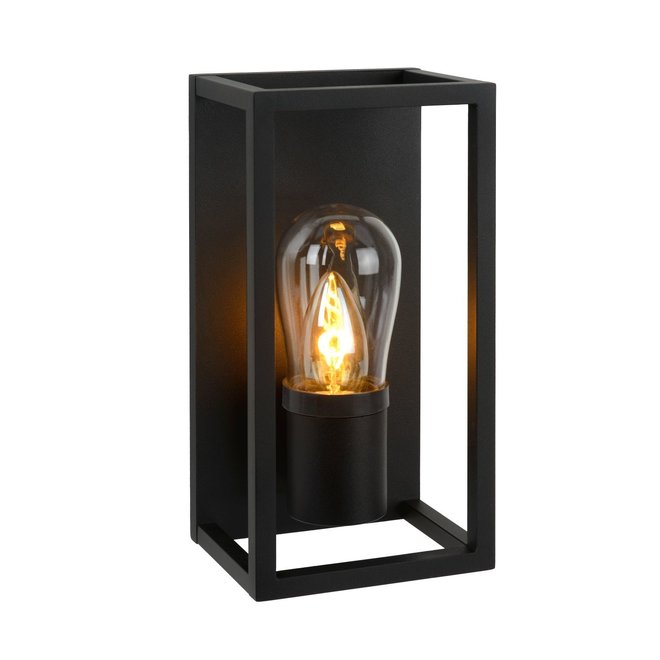 Lucide Carlyn - Wandlamp Badkamer 1xE14 IP54 Zwart