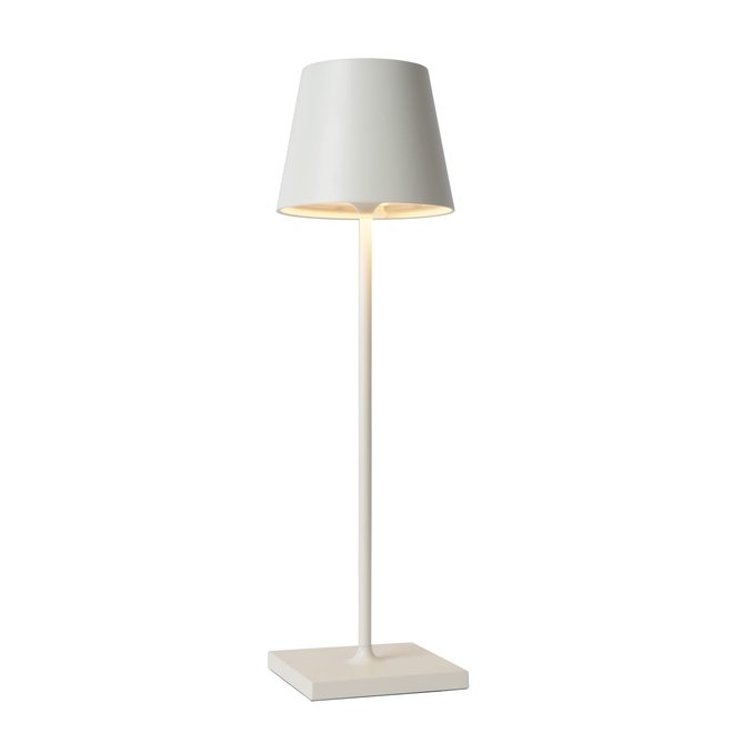 Lucide Justin - Tafellamp Buiten Ø 11 cm LED Dimb. 1x2,2W 3000K IP54 Wit