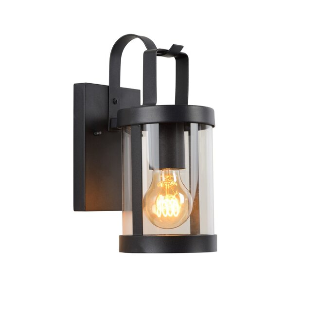 Lucide Lindelo - Wandlamp Buiten 1xE27 IP23 Zwart