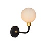 Lucide Berend - Wandlamp Badkamer 1xG9 IP44 Zwart