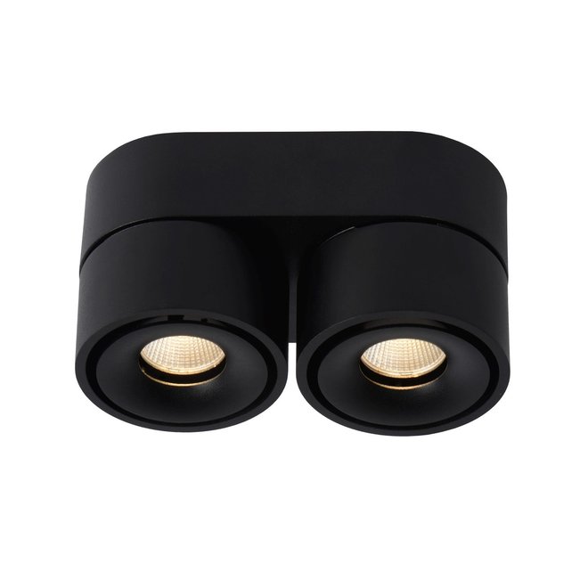 Lucide Yumiko - Plafondspot Ø 7,8 cm LED Dimb. 2x8W 2700K Zwart