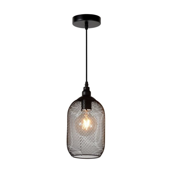 Lucide Mesh - Hanglamp Ø 15 cm 1xE27 Zwart