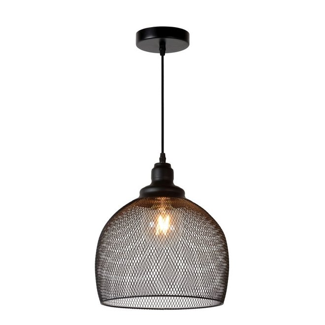 Lucide Mesh - Hanglamp Ø 28 cm 1xE27 Zwart