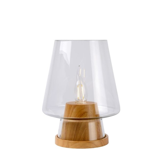 Lucide Glenn - Tafellamp Ø 19 cm 1xE14 Licht hout