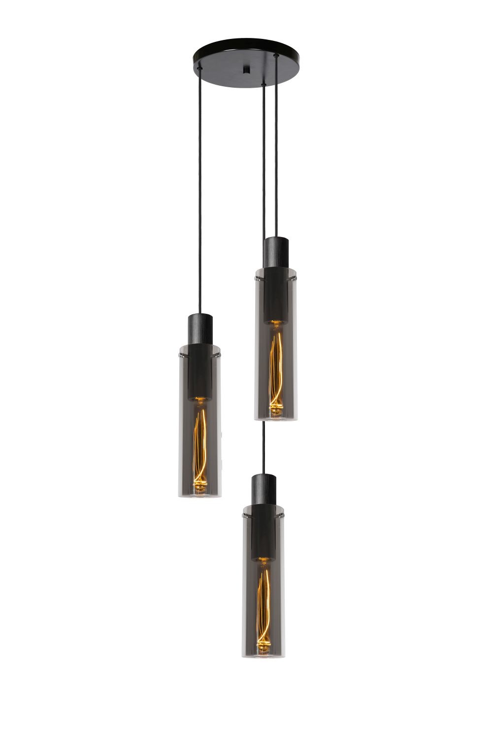 Lucide Orlando - Hanglamp Ø 32 cm 3xE27 Fumé