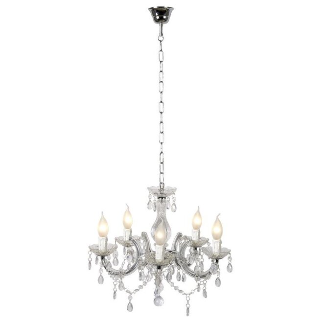Lucide Arabesque - Kroonluchter Ø 46 cm 5xE14 Transparant