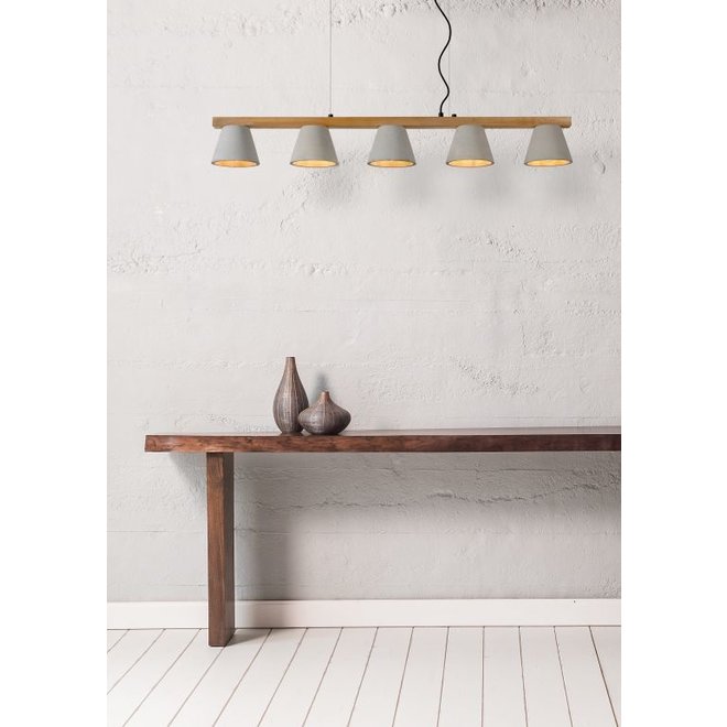 Lucide Possio - Hanglamp 5xE14 Taupe