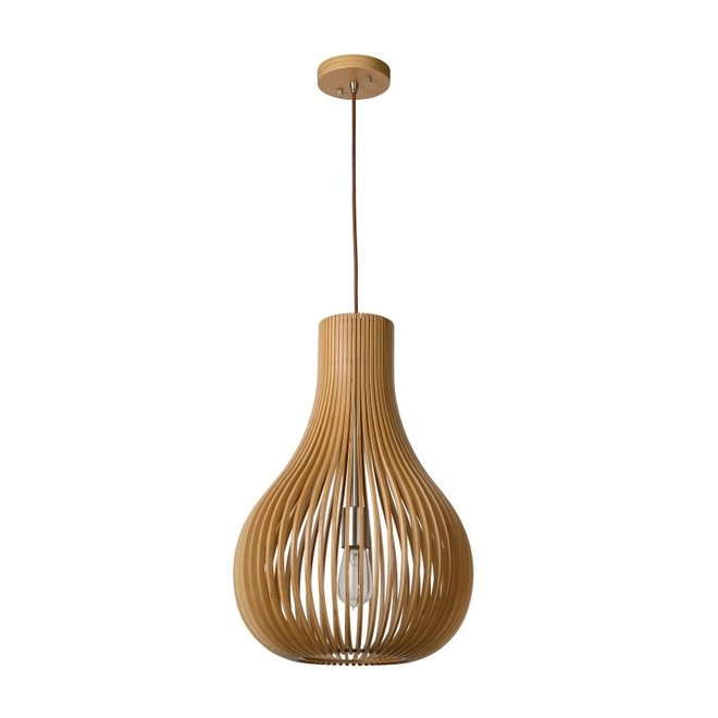 Lucide Bodo - Hanglamp Ø 38 cm 1xE27 Licht hout