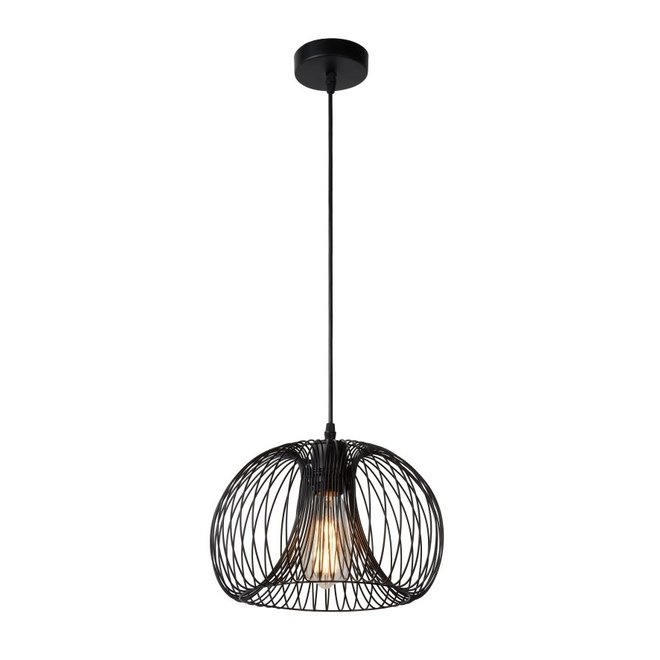 Lucide Vinti - Hanglamp Ø 30 cm 1xE27 Zwart