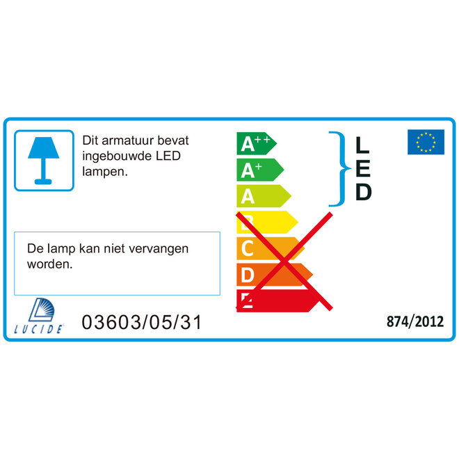 Lucide Skanska - Bureaulamp Ø 16 cm LED Dimb. 1x5W 3000K Wit