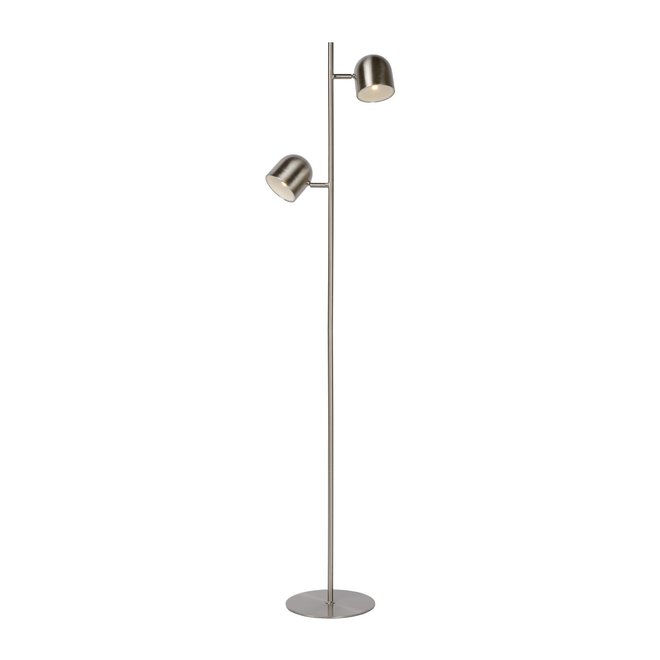 Lucide Skanska - Vloerlamp LED Dimb. 2x5W 2700K Mat chroom