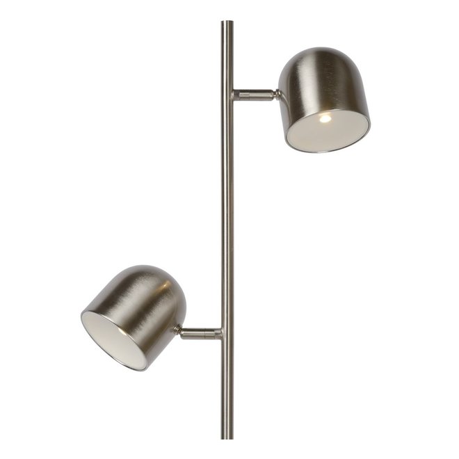 Lucide Skanska - Vloerlamp LED Dimb. 2x5W 2700K Mat chroom