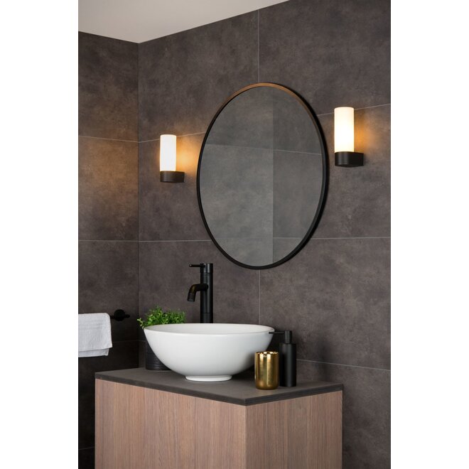 Lucide Jesse - Wandlamp Badkamer 1xG9 IP44 Zwart