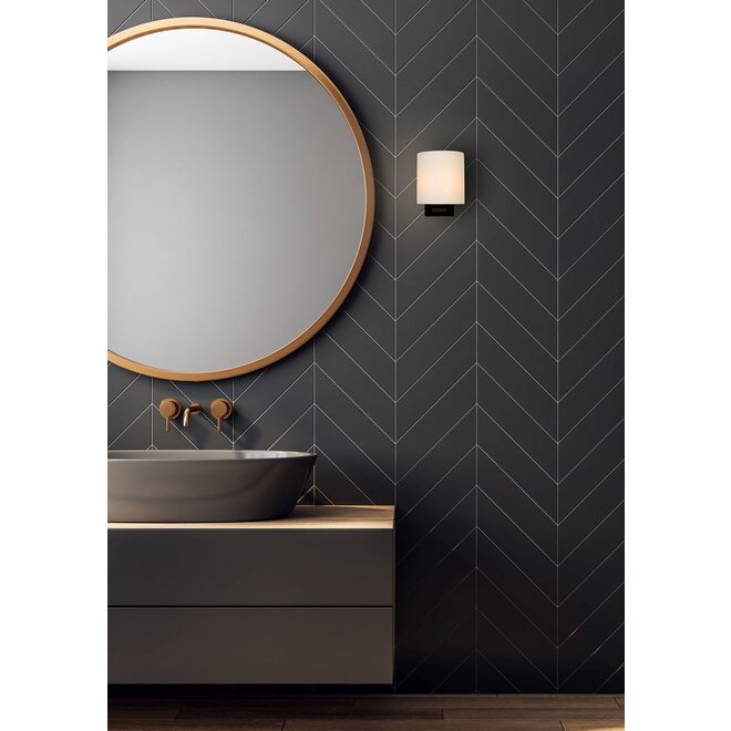 Lucide Jelte - Wandlamp Badkamer Ø 12 cm 1xG9 IP44 Zwart