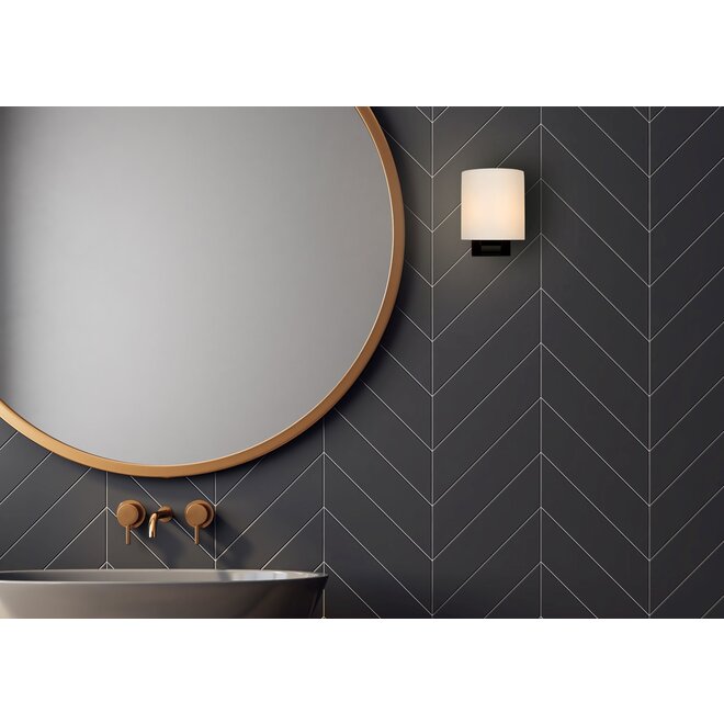 Lucide Jelte - Wandlamp Badkamer Ø 12 cm 1xG9 IP44 Zwart