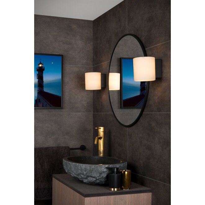 Lucide Jelte - Wandlamp Badkamer Ø 12 cm 1xG9 IP44 Zwart